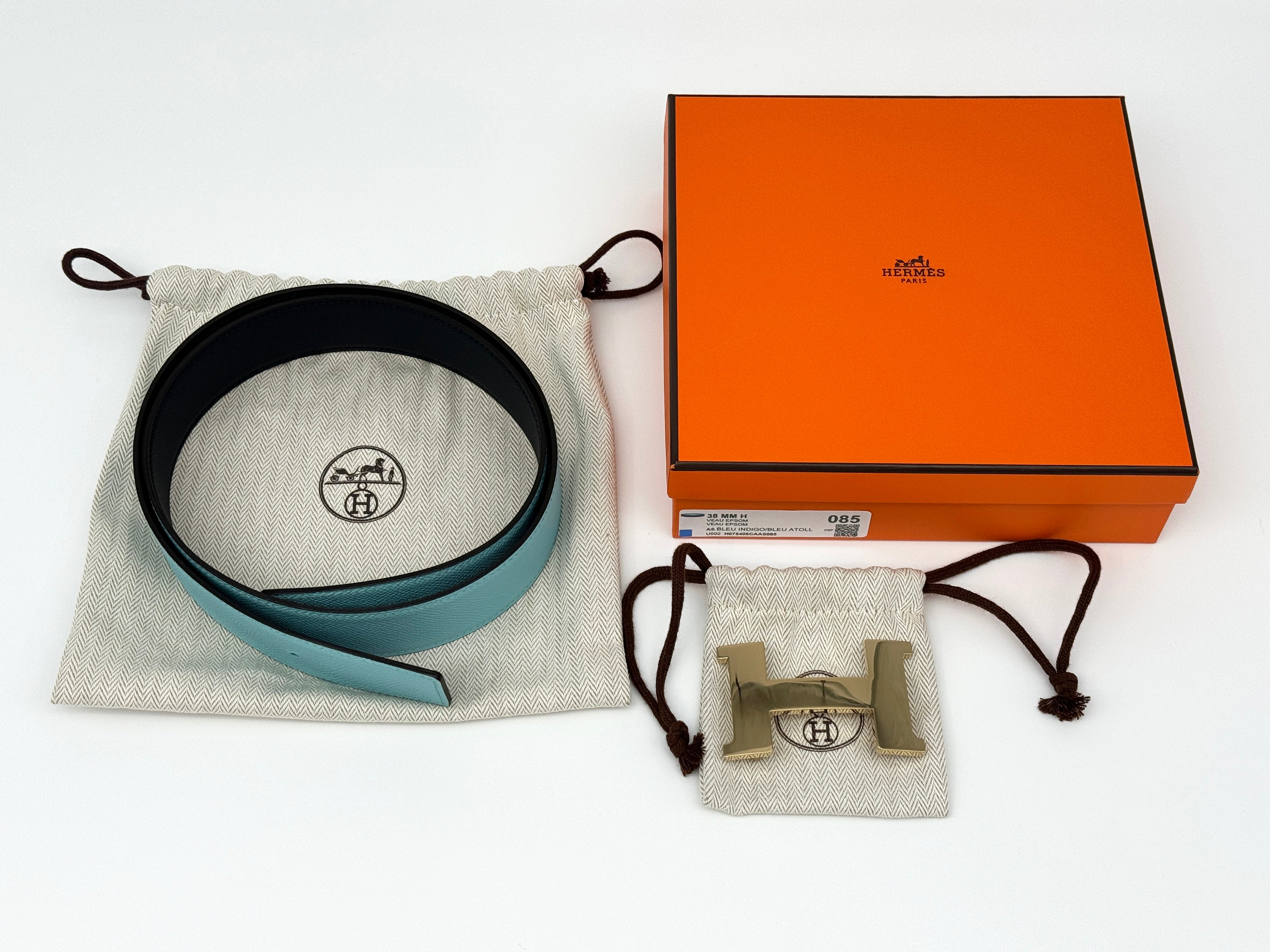 Hermès 38mm Reversible Belt with Permabrass Constance Buckle