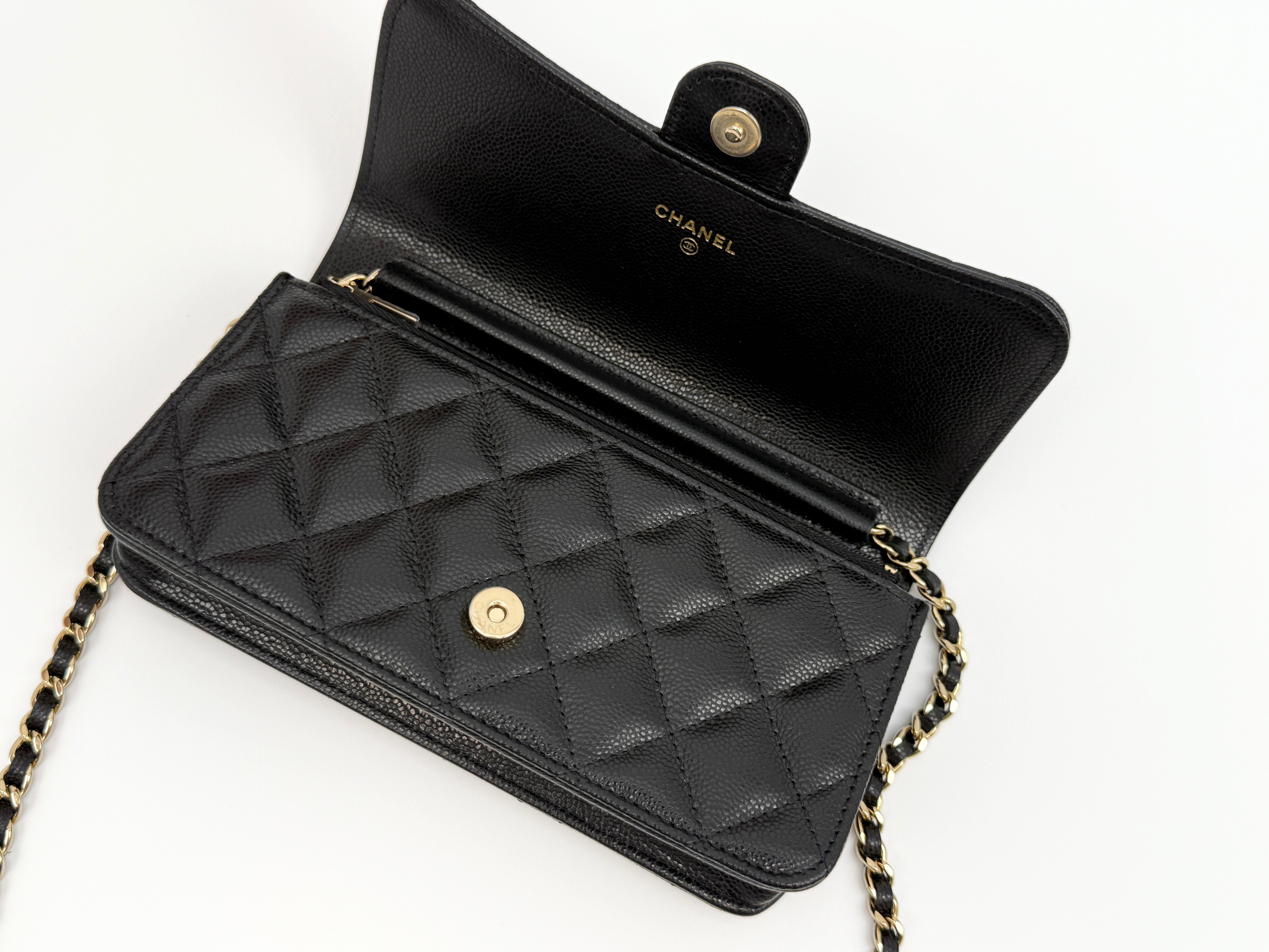 Chanel Small Wallet on Chain Phone Holder