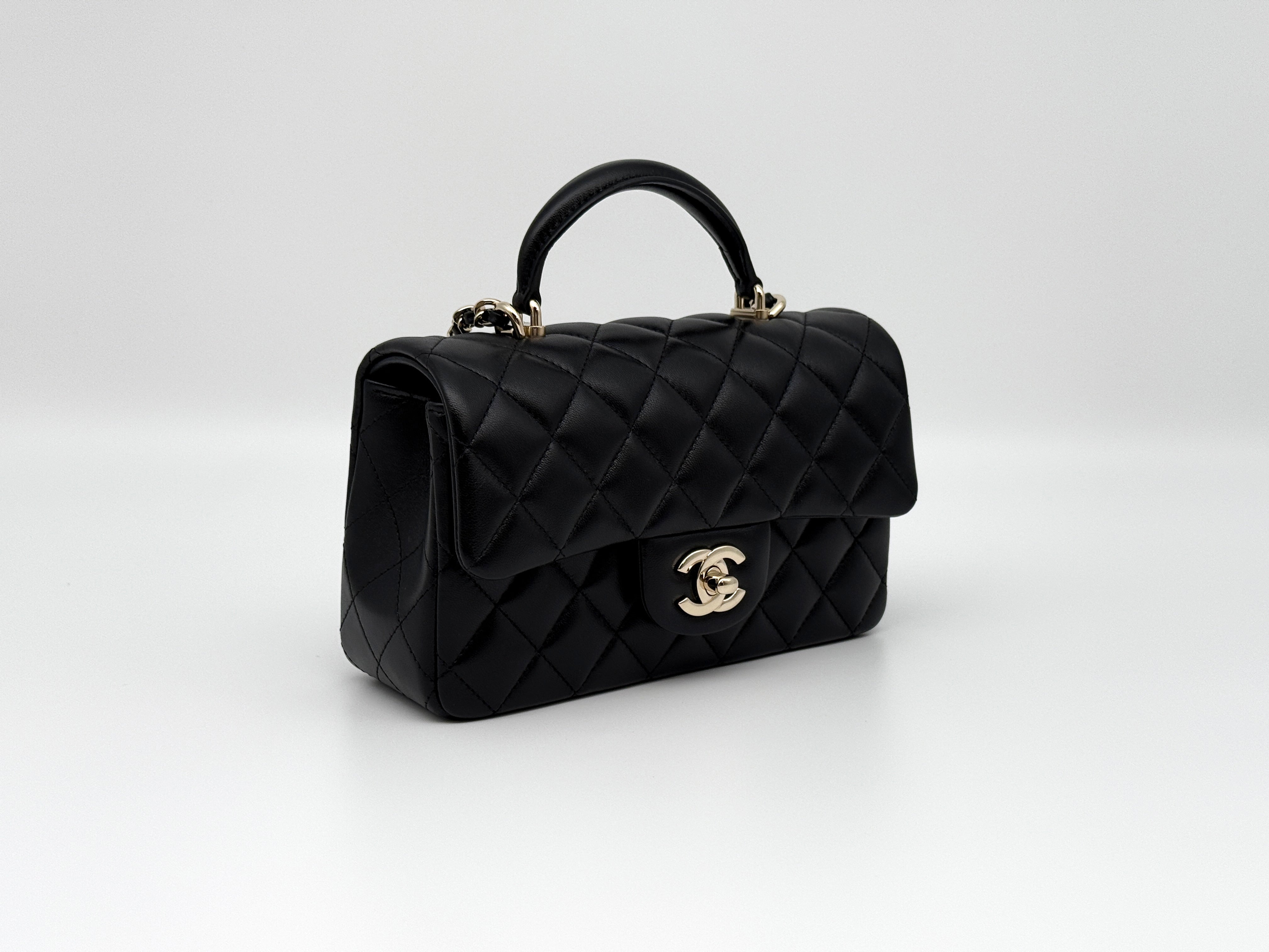 Chanel Classic Mini Flap Top Handle Handbag