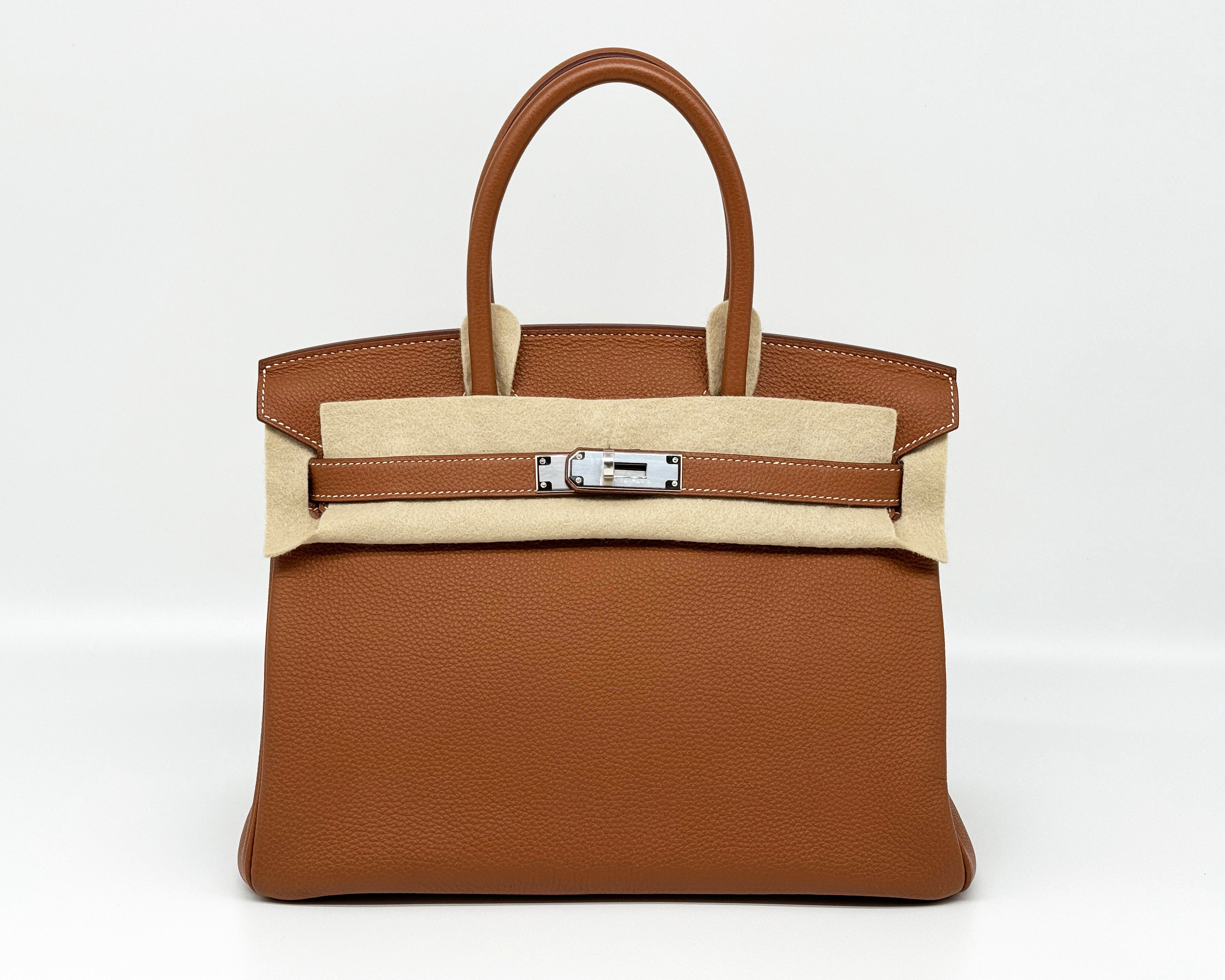 *RARE* Hermès Birkin 30 Retourne Gold Togo avec accastillage Palladium T 2015