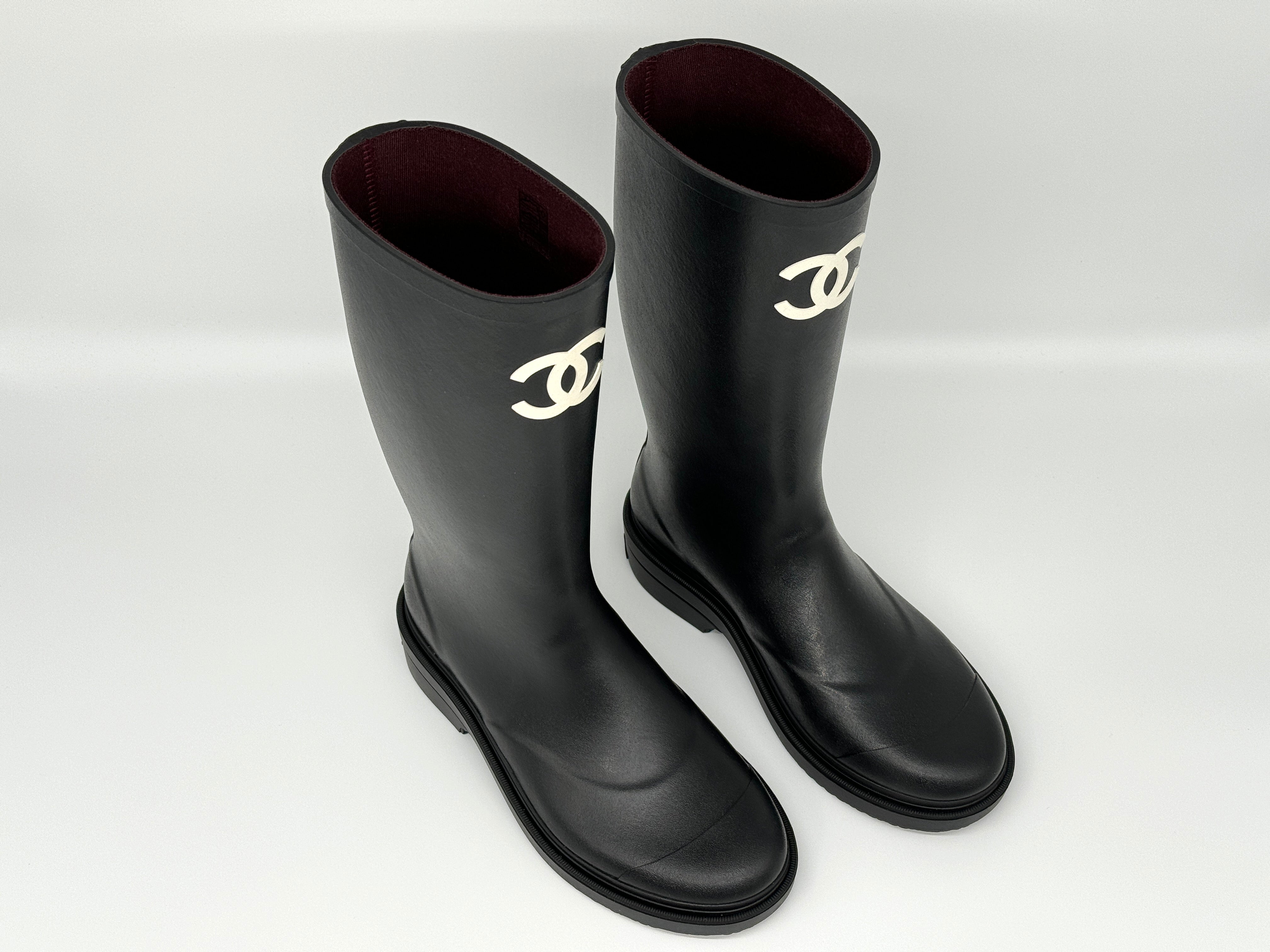 *CHAUD* Bottes de pluie en caoutchouc Chanel