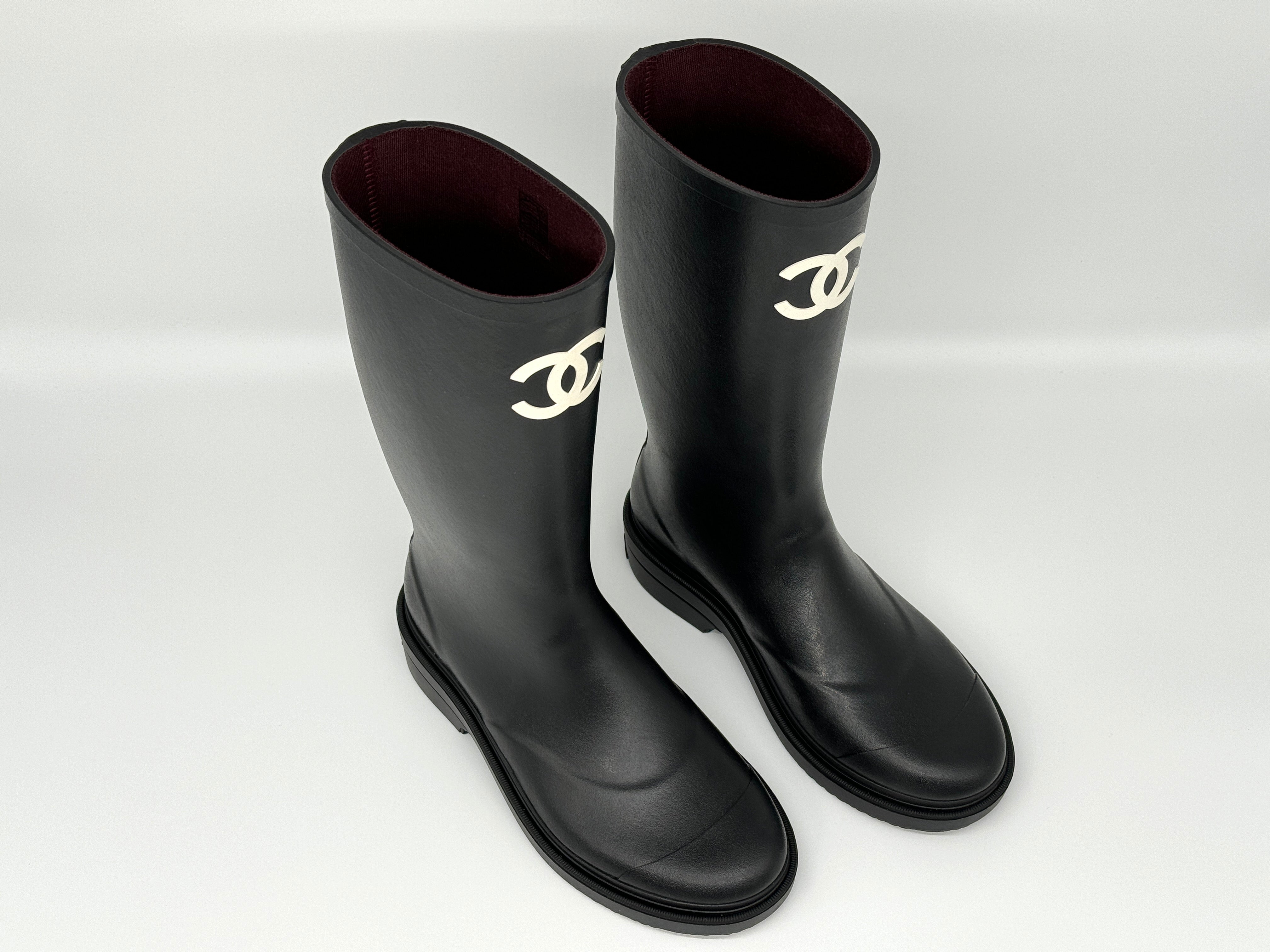 Chanel Rubber Rain Boots