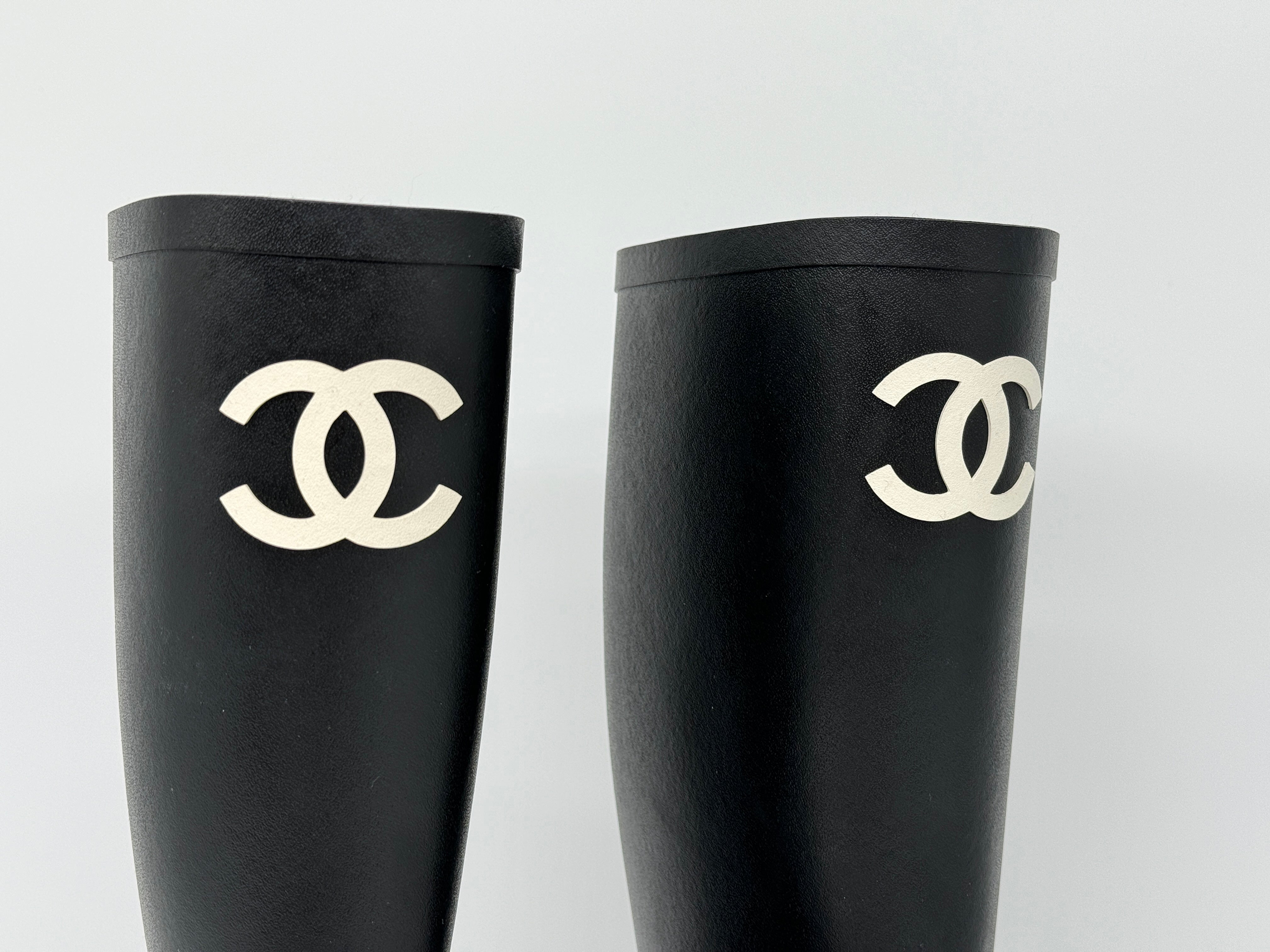 *HOT* Chanel Rubber Rain Boots