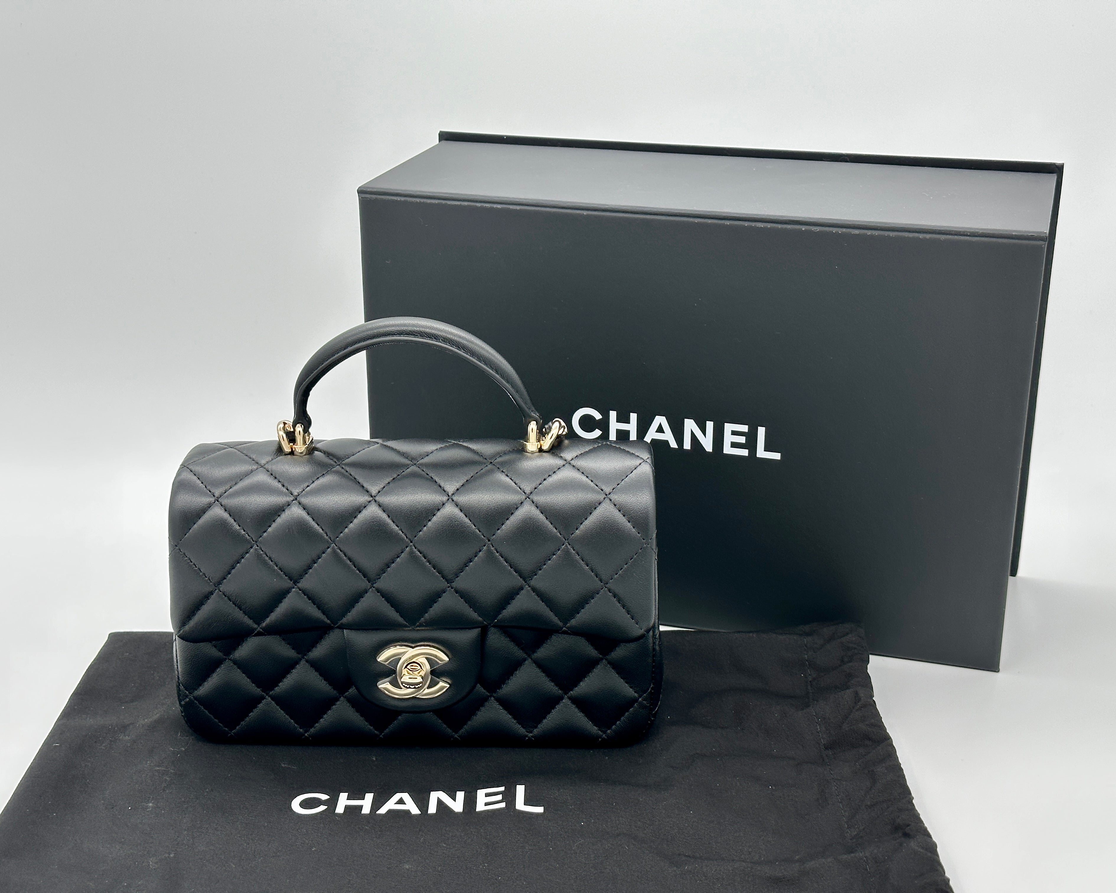 *RARE* Chanel Mini Flap Bag with Top Handle