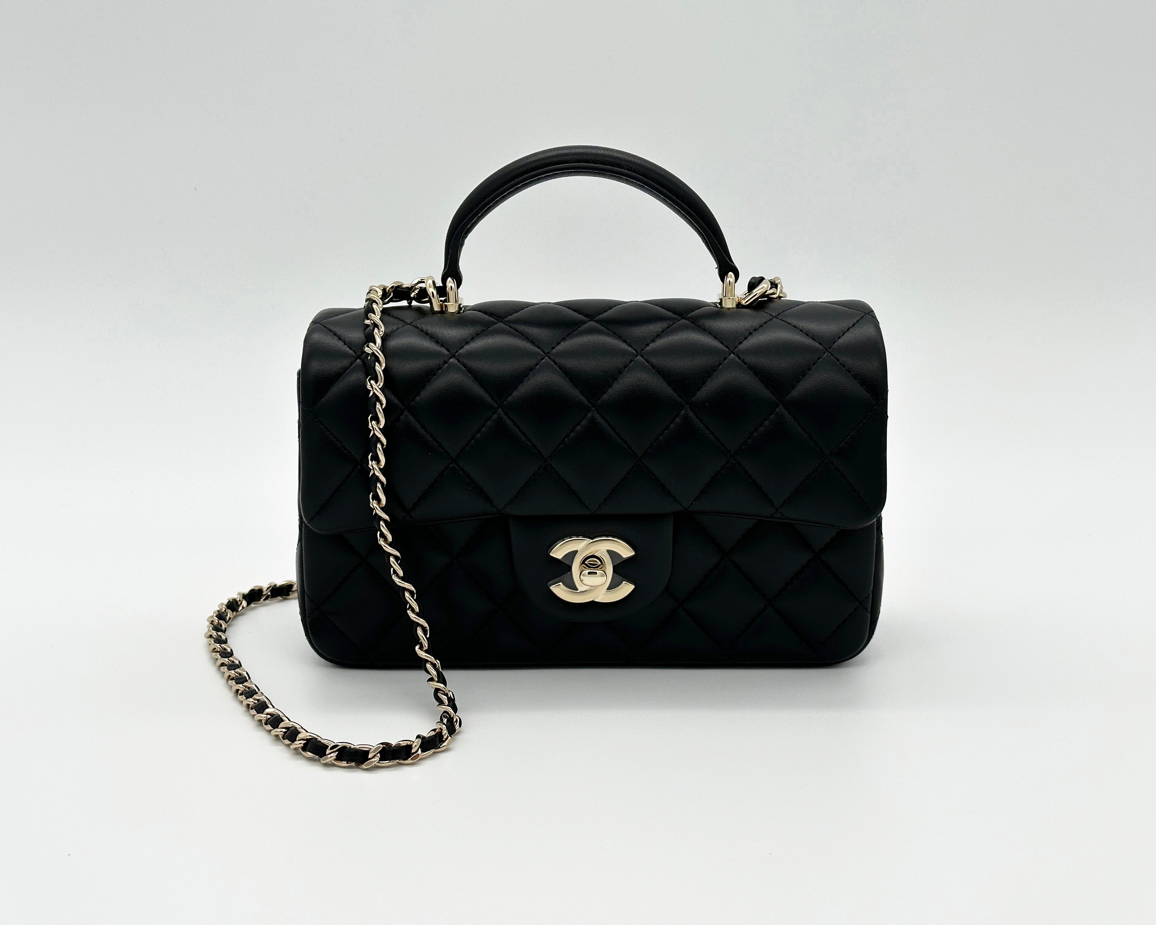 *RARE* Chanel Mini Flap Bag with Top Handle