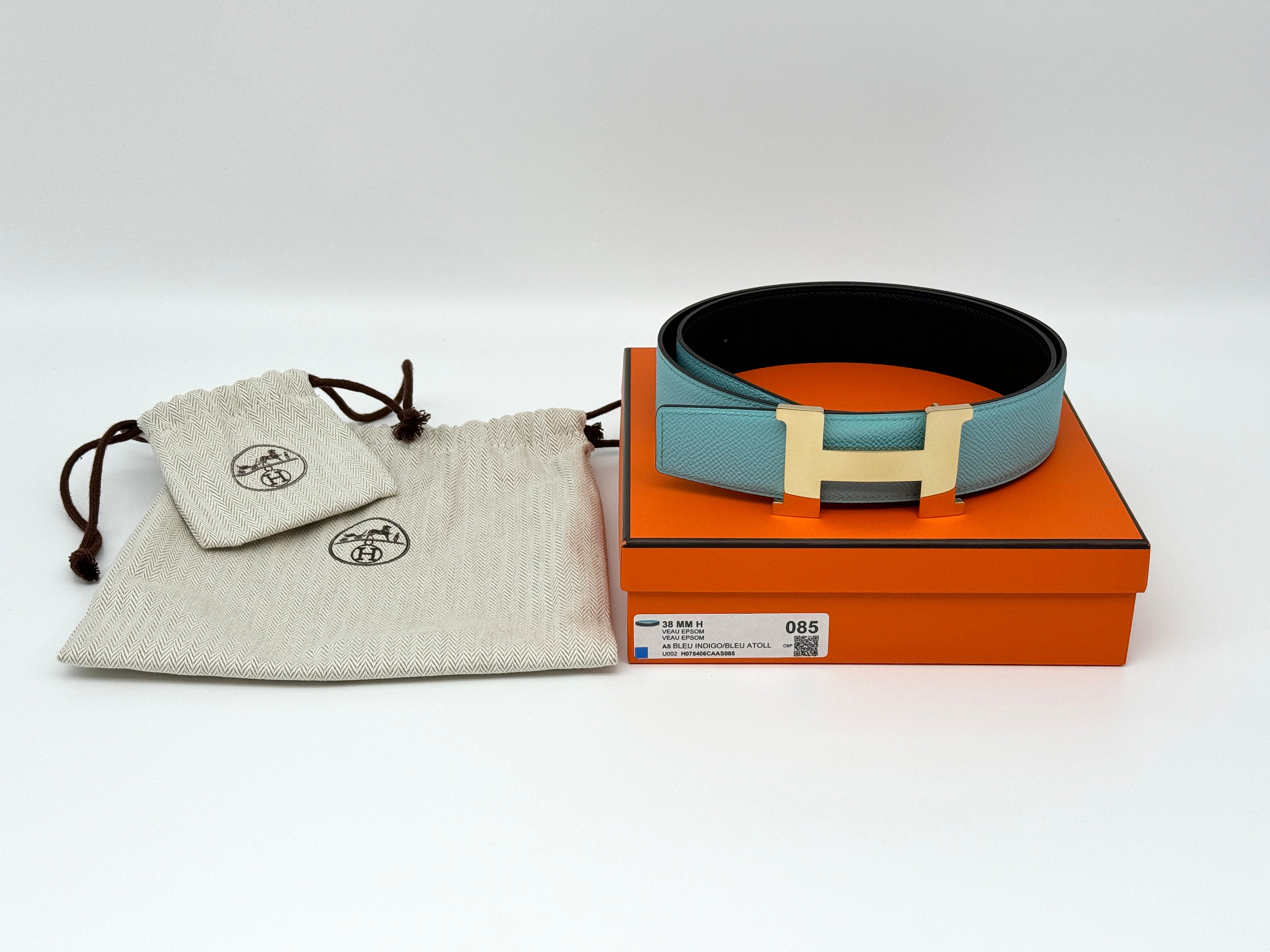 Hermès 38mm Reversible Belt with Permabrass Constance Buckle