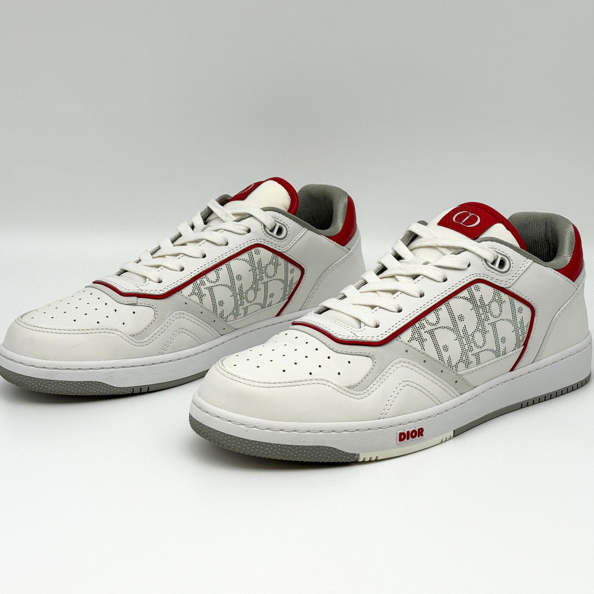Tenis Dior Hombre B27 DIOR Men B27 Low-Top Sneaker White Red