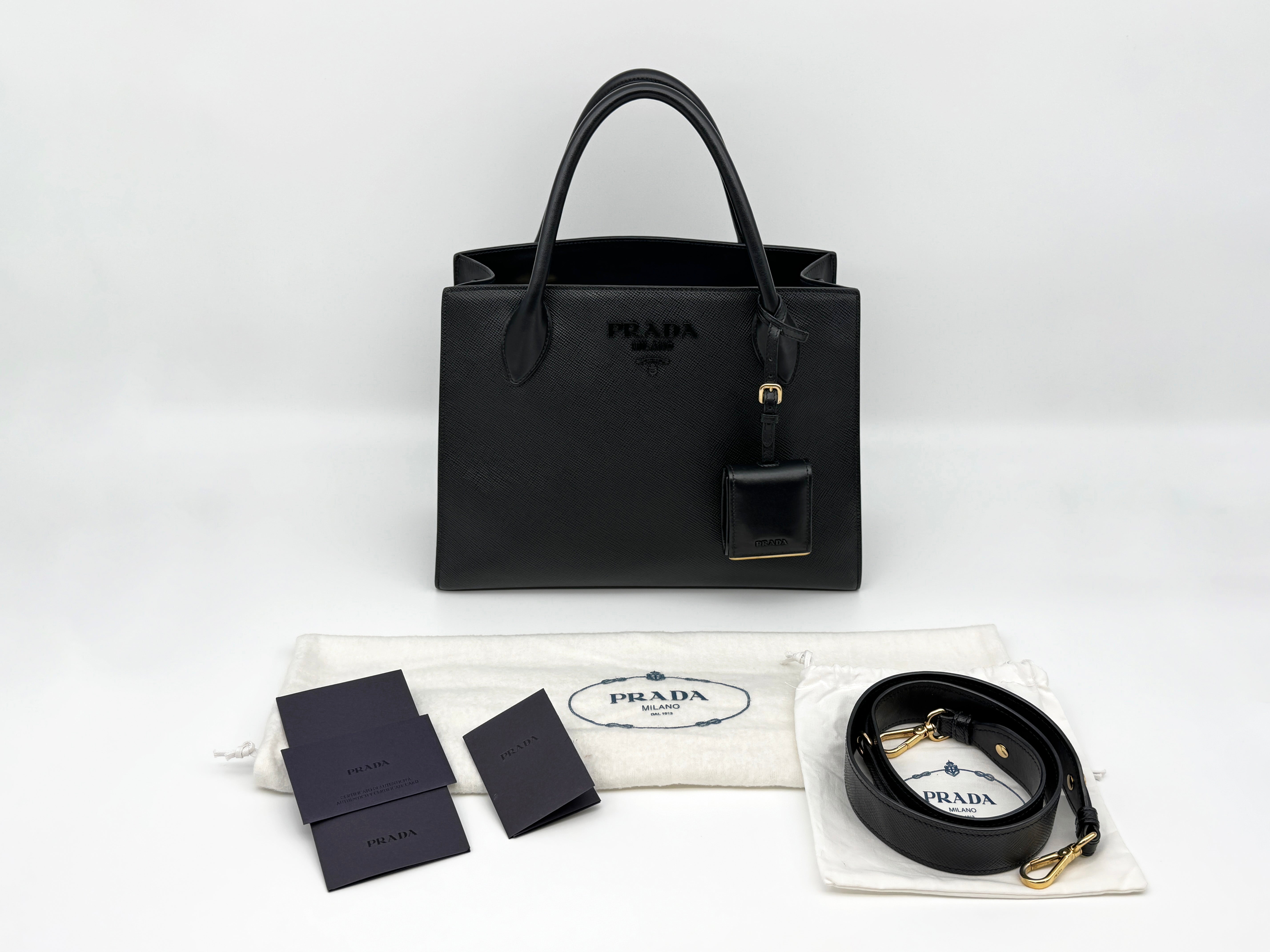 Prada Monochrome 2 Way Tote Bag