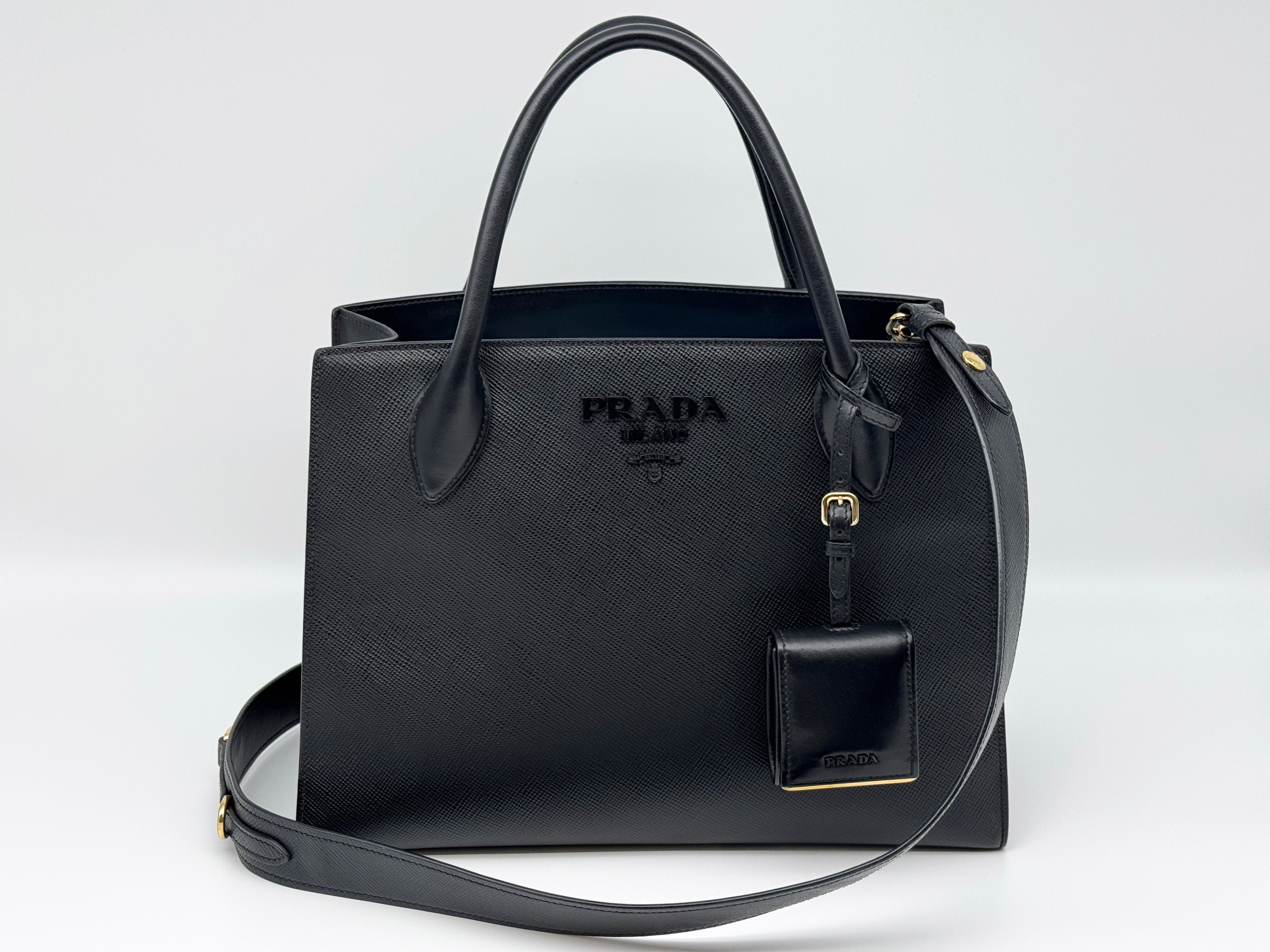 Prada Monochrome 2 Way Tote Bag