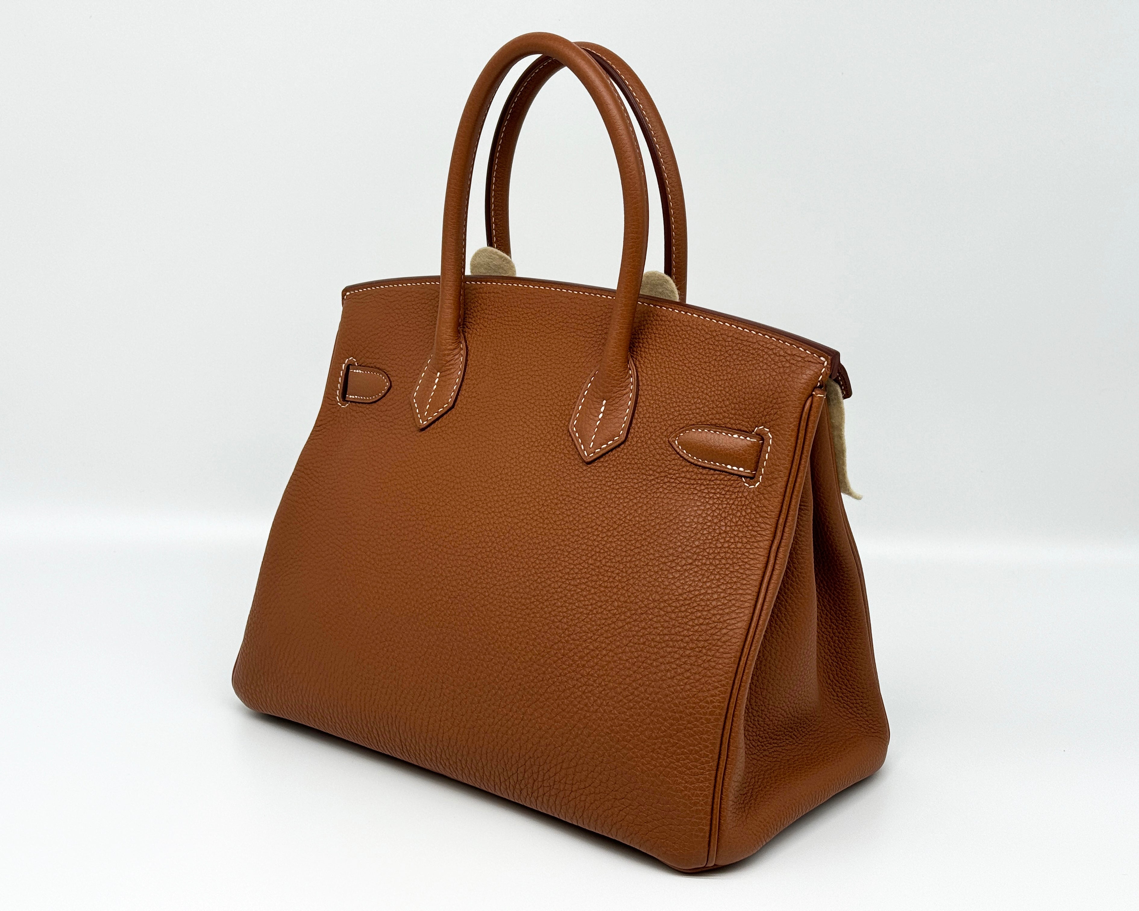 *RARO* Hermès Birkin 30 Retourne Gold Togo con herrajes de paladio T 2015