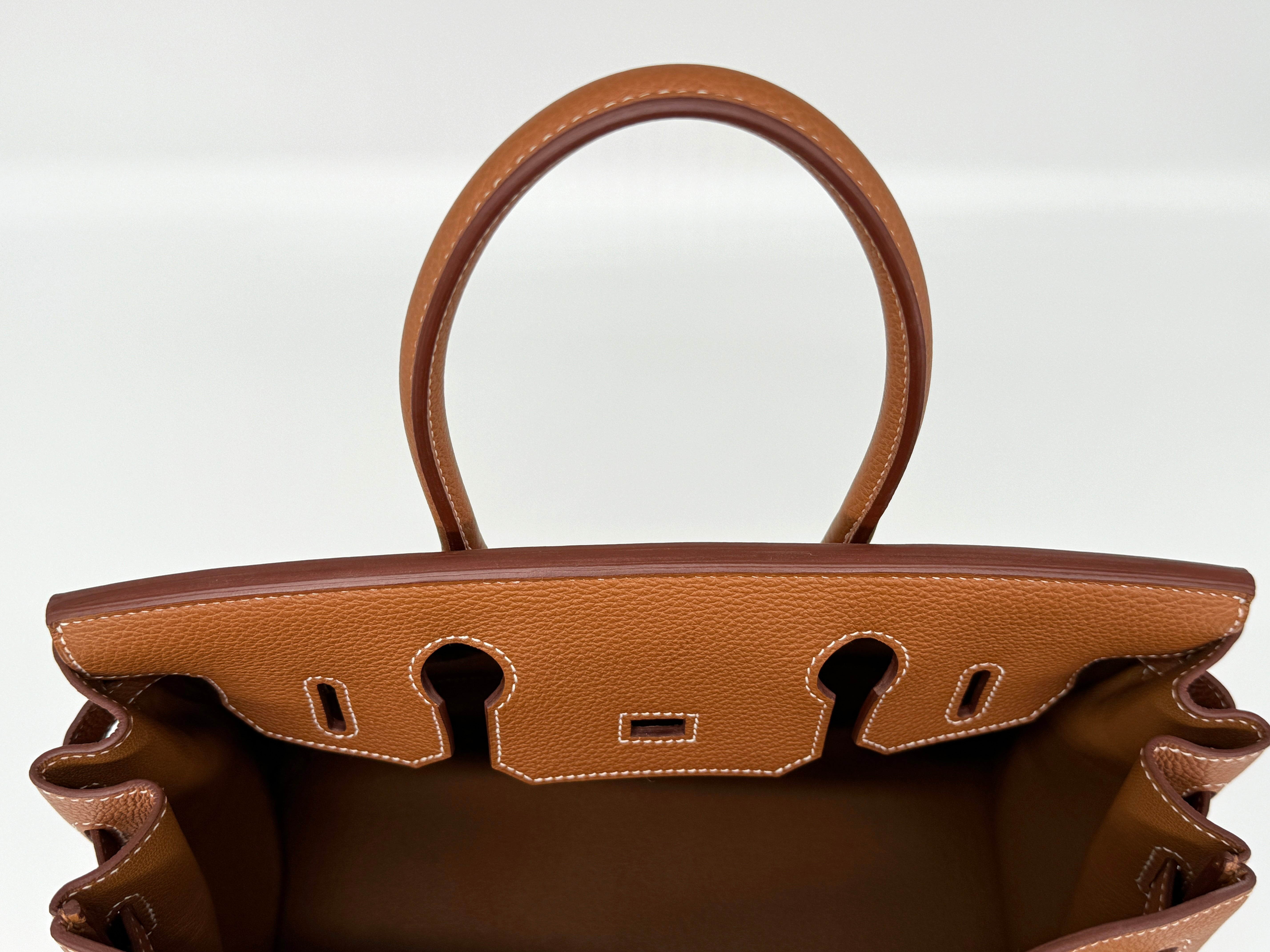 *RARO* Hermès Birkin 30 Retourne Gold Togo con herrajes de paladio T 2015