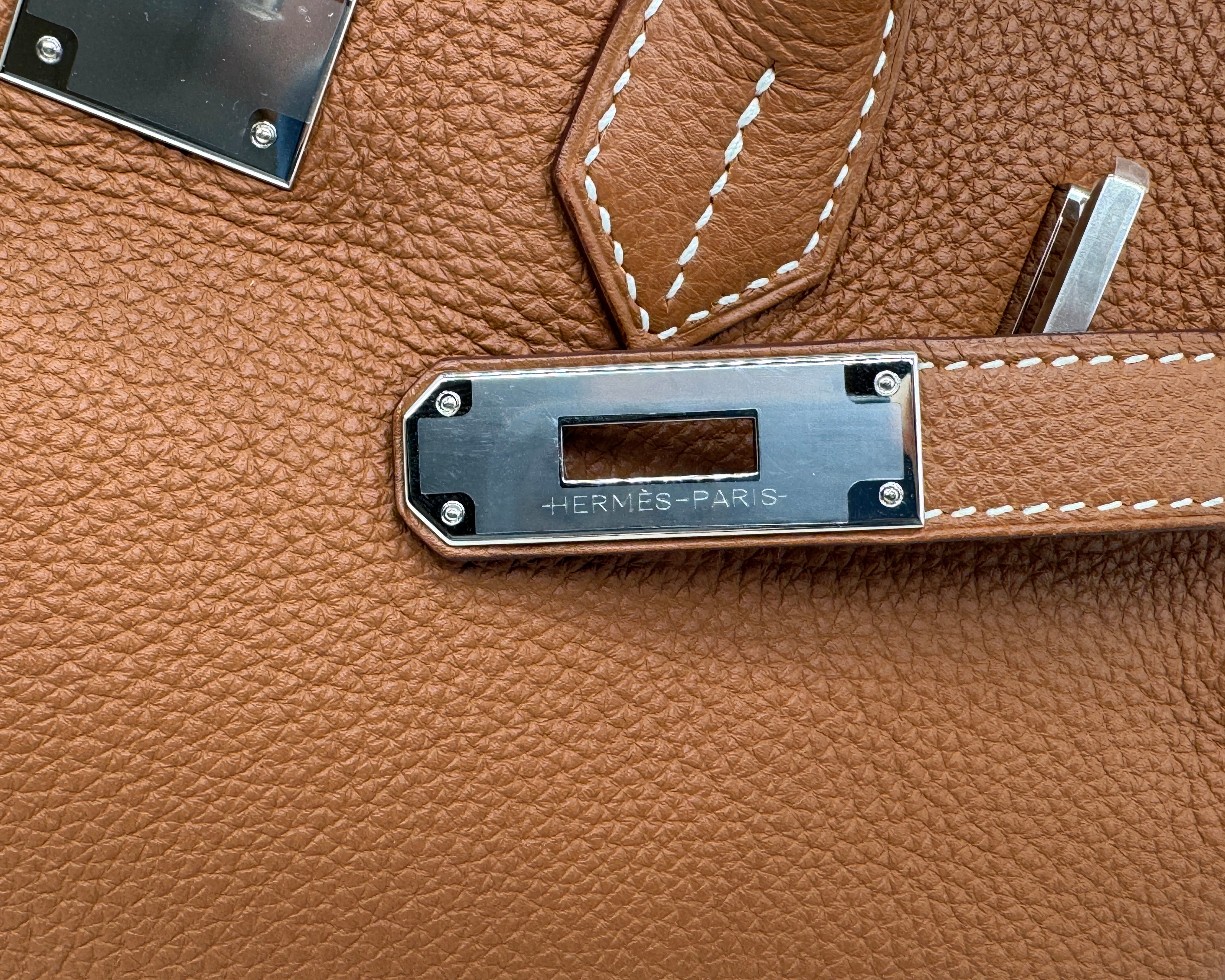 *RARO* Hermès Birkin 30 Retourne Gold Togo con herrajes de paladio T 2015